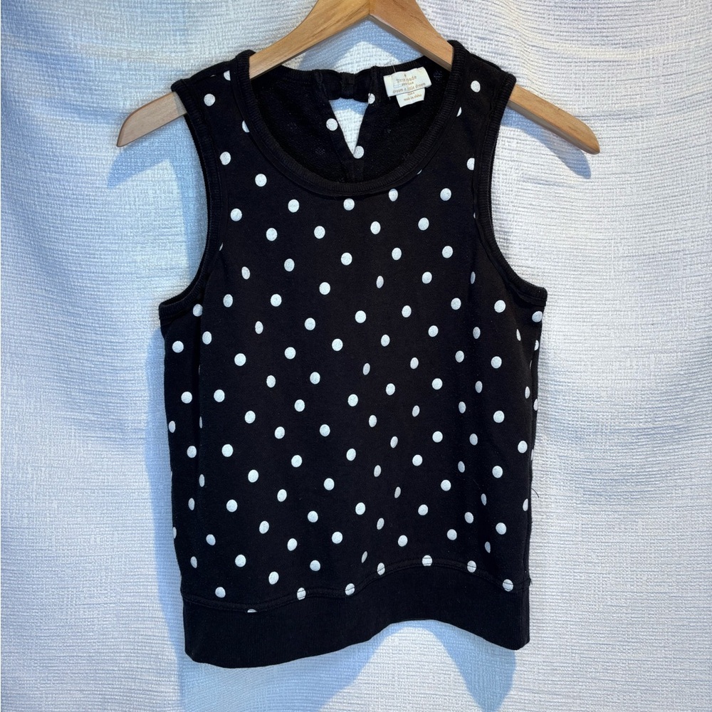 kate spade Black Tank Top with White Polka Dots